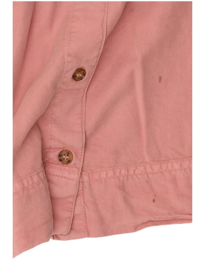 Topshop Donna Overshirt Camicia oversize UK 10 Small Lyocell rosa