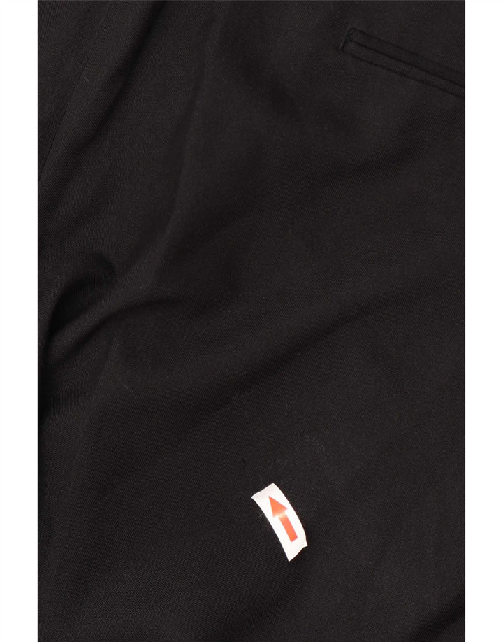 Pantaloni da abito vestibilità regolare da uomo Marks & Spencer W42 L29 poliestere nero
