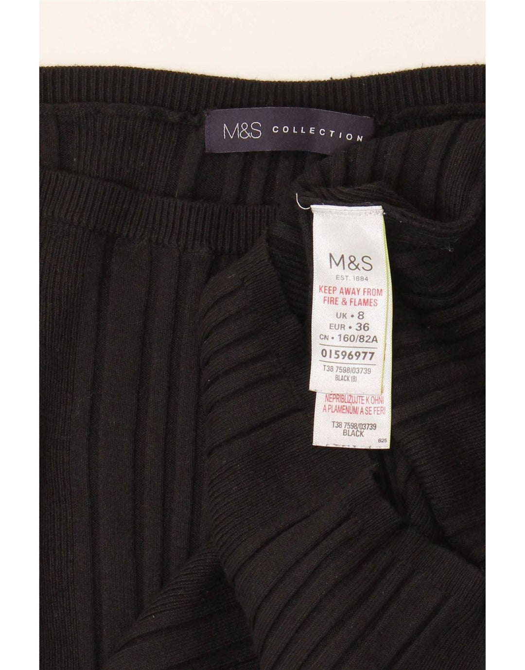 Top da donna con spalle scoperte Marks & Spencer UK 8 piccolo in viscosa nera