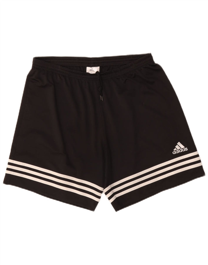 Pantaloncini sportivi Adidas Climalite da uomo grandi in poliestere nero
