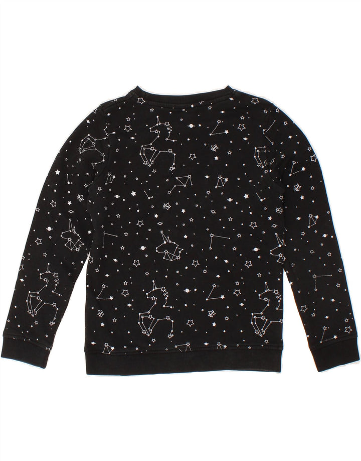 GUESS Girls Abstract Pattern Graphic Sweatshirt Jumper 9-10 Years Black Vintage Guess and Second-Hand Guess from Messina Hembry 