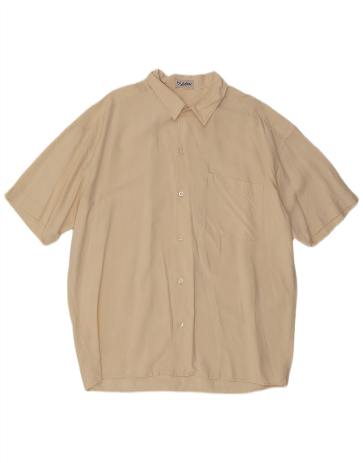Camicia a maniche corte da uomo Byblos XL in seta bianca