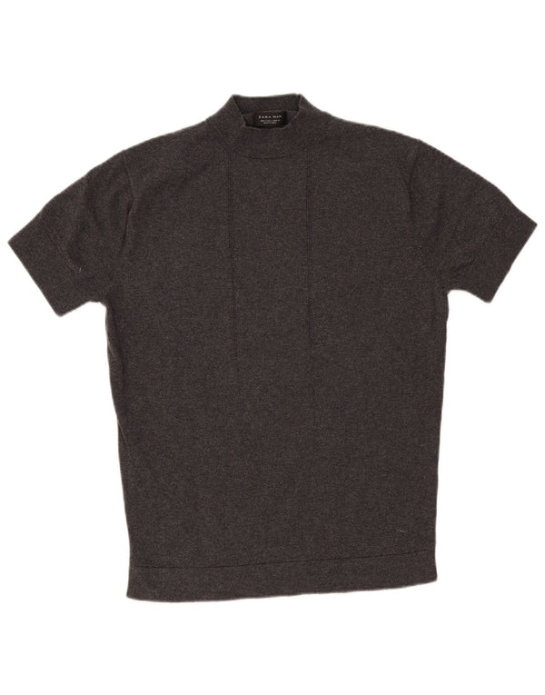 T-shirt Zara da uomo grande grigia