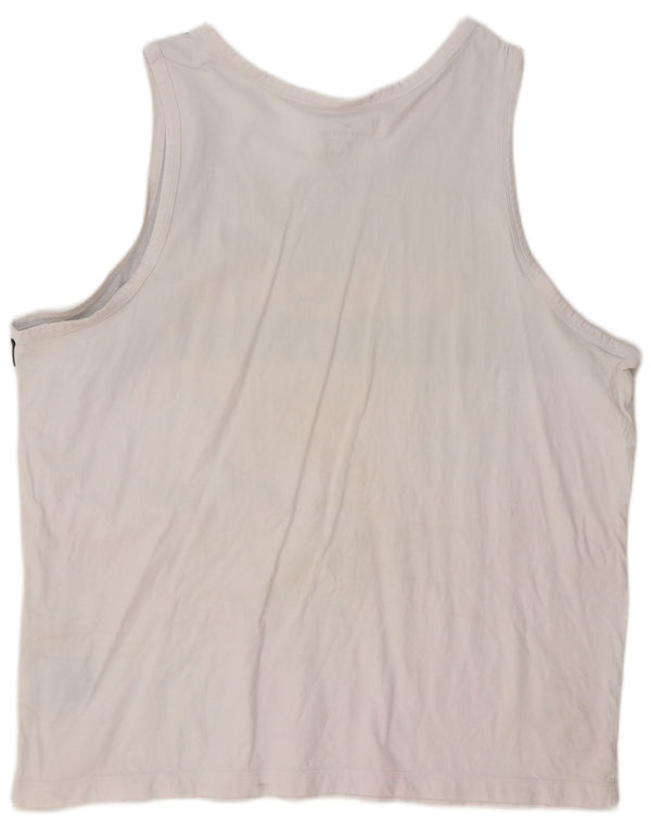 Canotta grafica Nike da uomo 2XL in cotone color block bianco