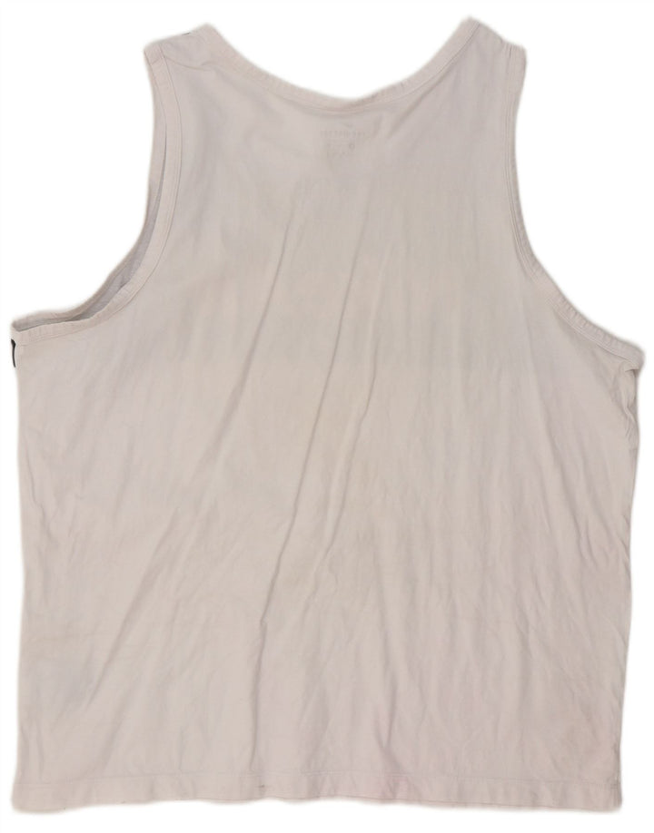 Canotta grafica Nike da uomo 2XL in cotone color block bianco