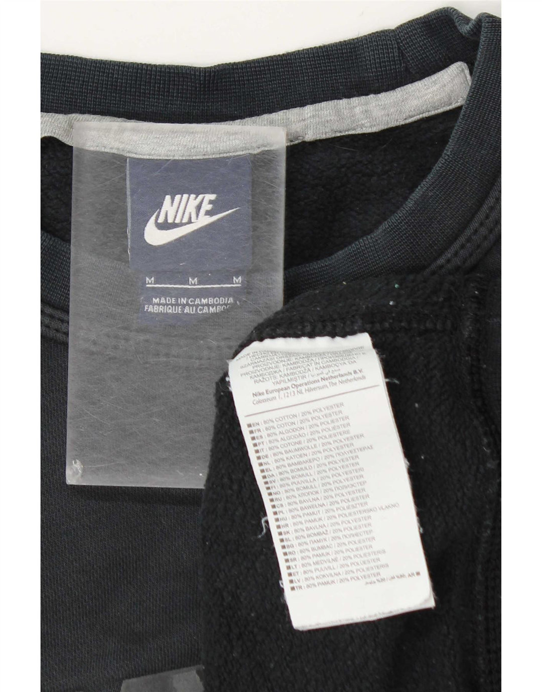 Felpa grafica da uomo Nike Felpa in cotone grigio medio