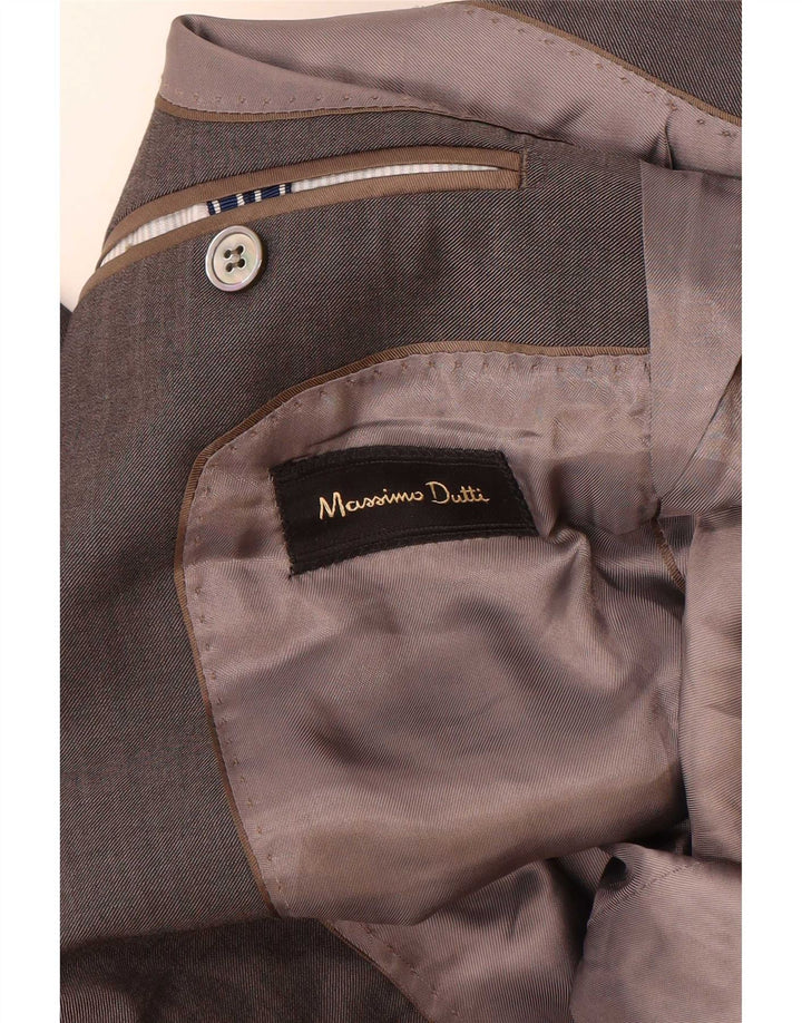 Giacca blazer da uomo a 2 bottoni Massimo Dutti EU 48 lana grigio medio