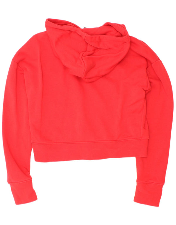 Felpa con cappuccio grafica Nike Standard Crop per ragazze, 12-13 anni, in cotone rosso