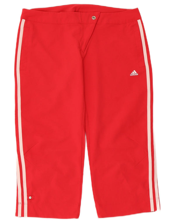 Pantaloncini ADIDAS da donna Climalite Bermuda UK 10 Small W30 Poliestere rosso