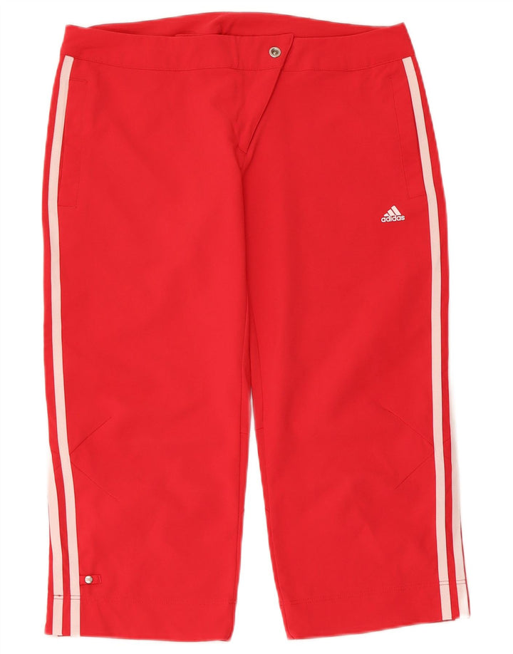 Pantaloncini ADIDAS da donna Climalite Bermuda UK 10 Small W30 Poliestere rosso