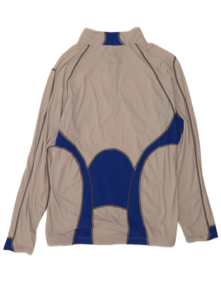 Top da tuta da uomo Slam con zip e collo in poliammide XL grigio a blocchi di colore