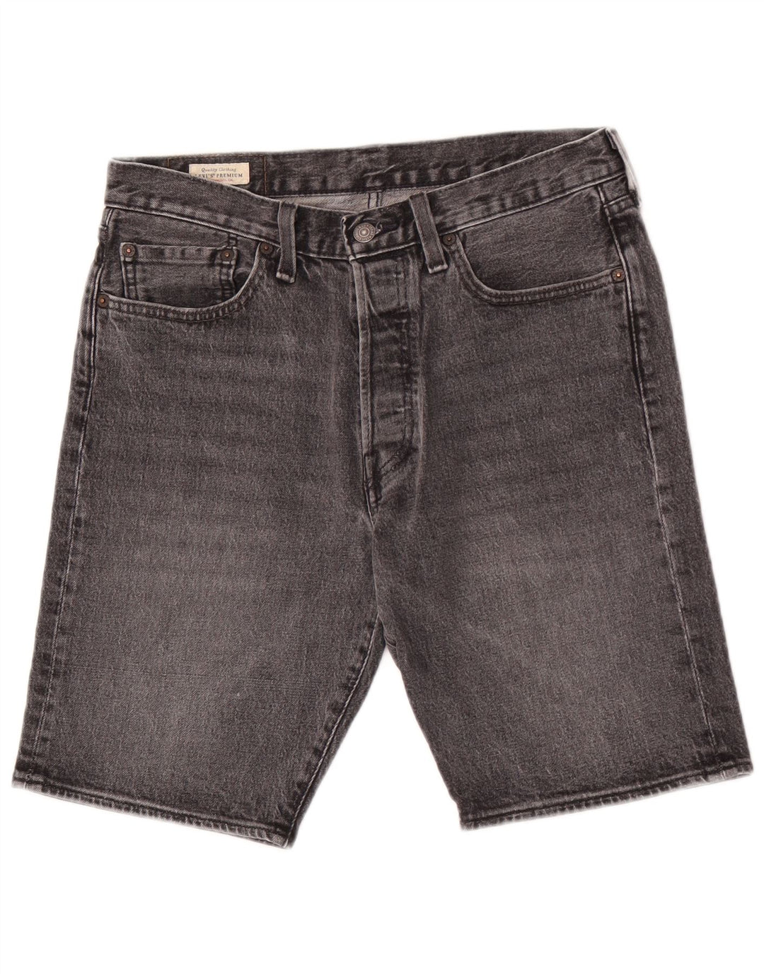 Pantaloncini di jeans Levi's 501 da uomo W31 in cotone grigio medio
