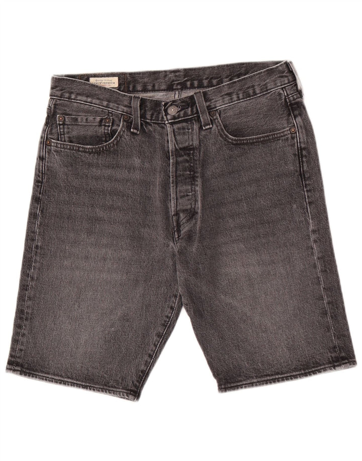 Pantaloncini di jeans Levi's 501 da uomo W31 in cotone grigio medio