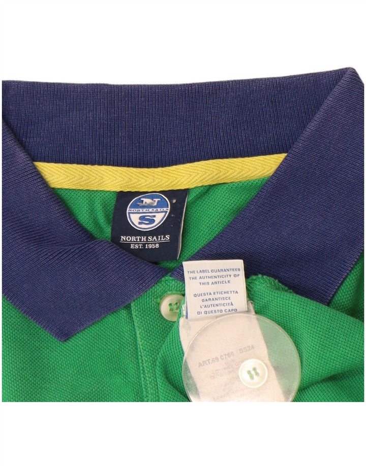 Polo da rugby da uomo North Sails grande in cotone verde