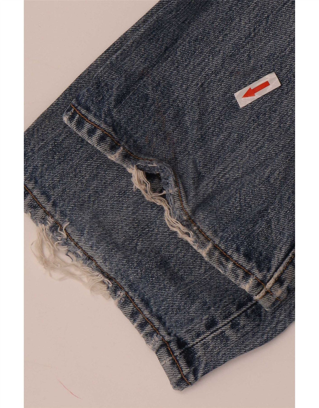 Levi's Uomo 501 Jeans dritti effetto consumato W32 L34 Blu