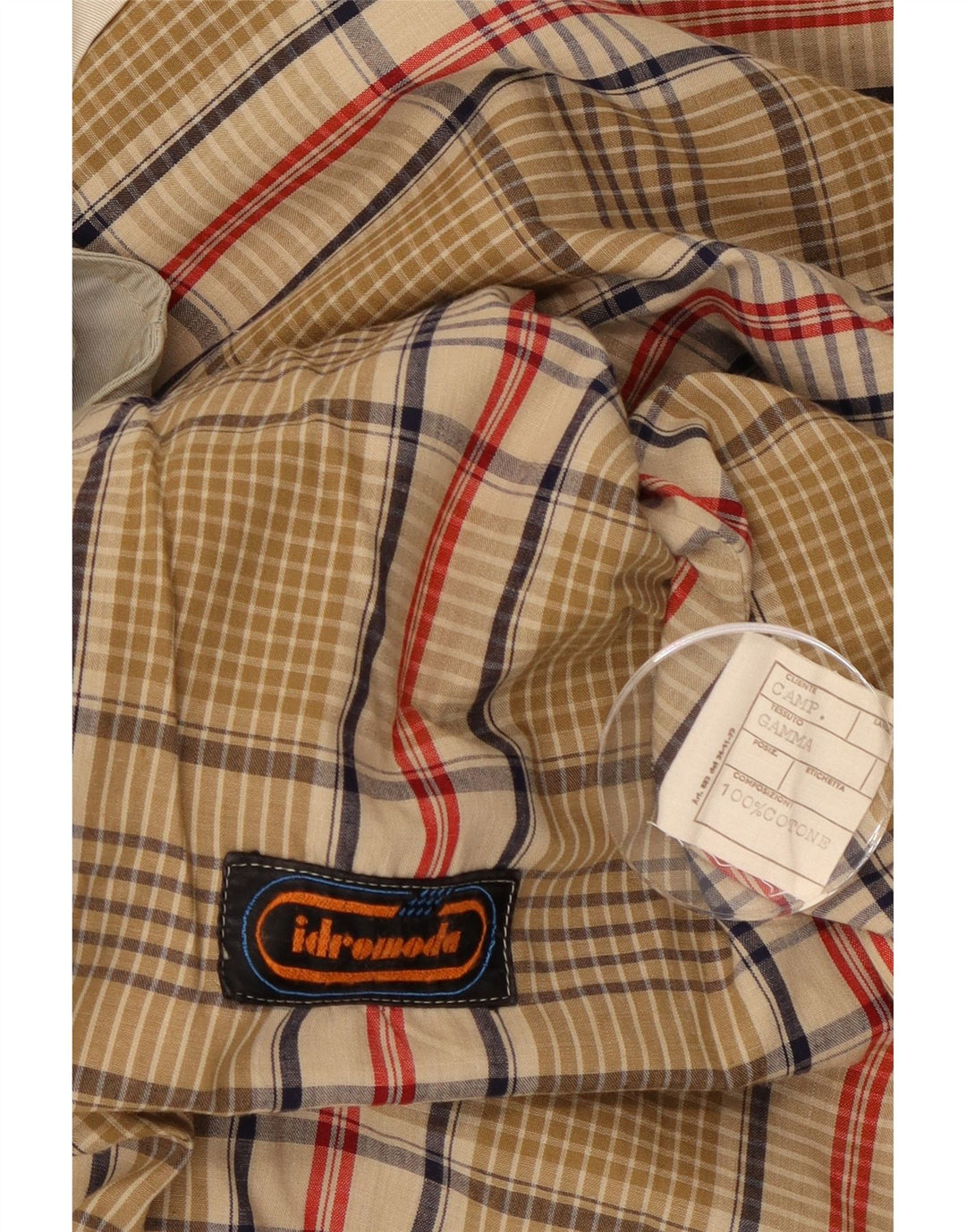 Trench vintage da donna IT 44 in cotone beige medio