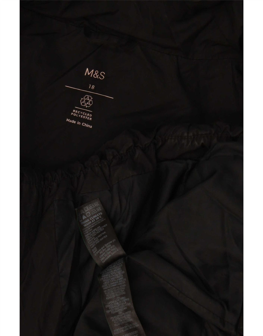 Giacca imbottita da donna Marks & Spencer UK 18 XL poliestere nero