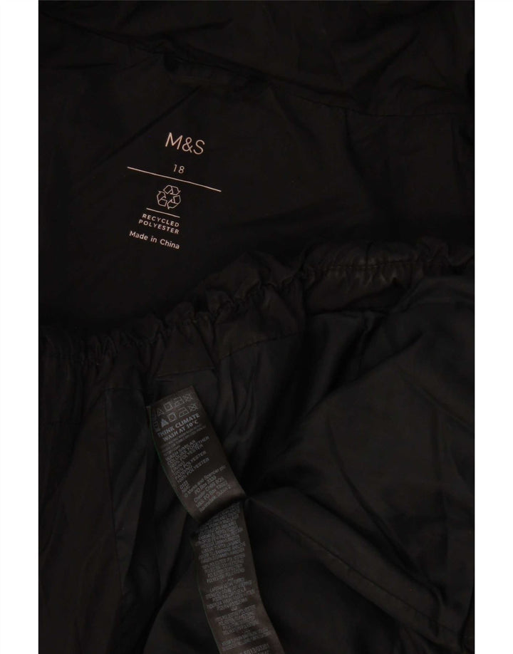 Giacca imbottita da donna Marks & Spencer UK 18 XL poliestere nero