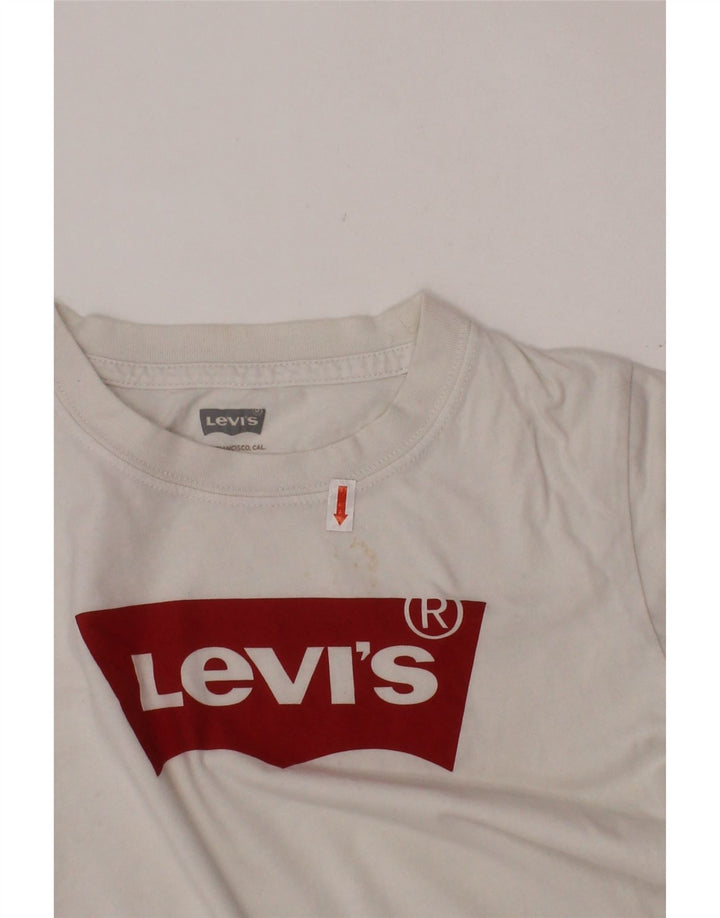 T-shirt grafica per ragazzi LEVI'S 7-8 anni in cotone bianco