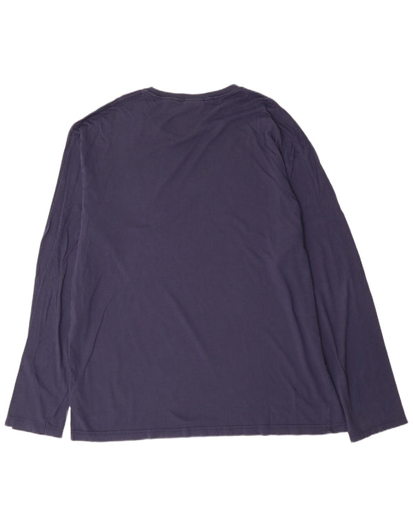 Gant Top da uomo a maniche lunghe 3XL in cotone blu navy