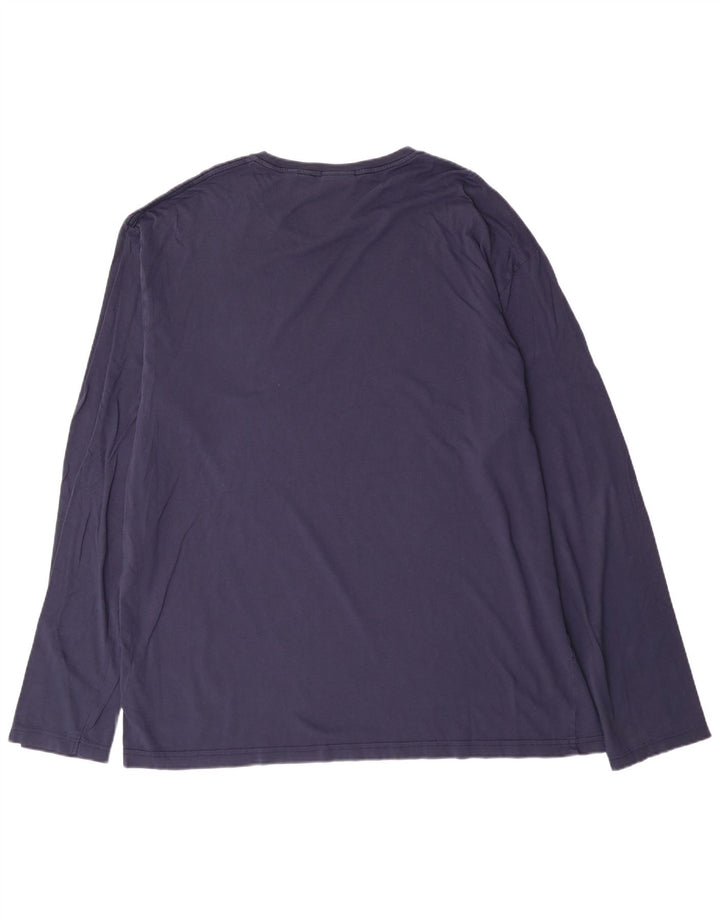 Gant Top da uomo a maniche lunghe 3XL in cotone blu navy