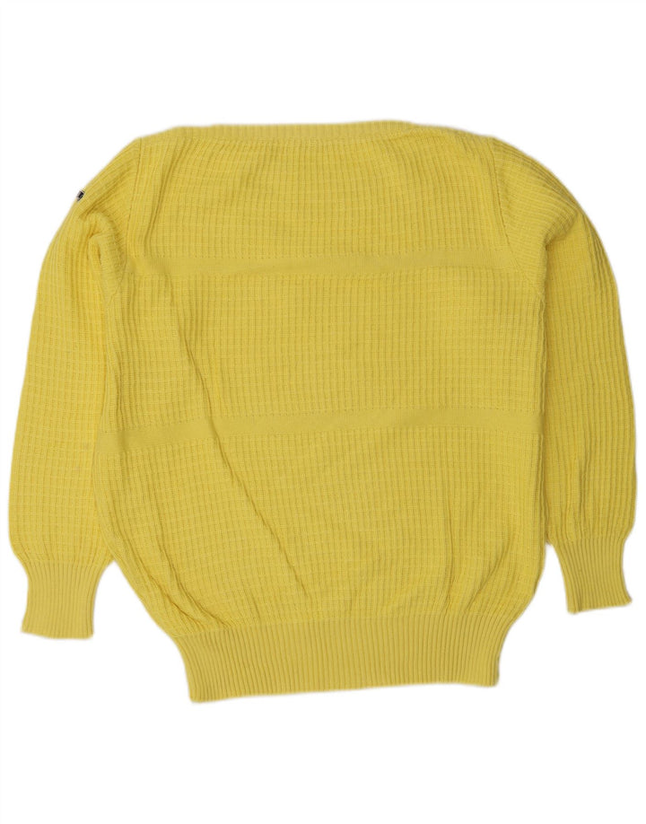 Maglione maglione con scollo a barca da donna Ouragan UK 14 grande giallo