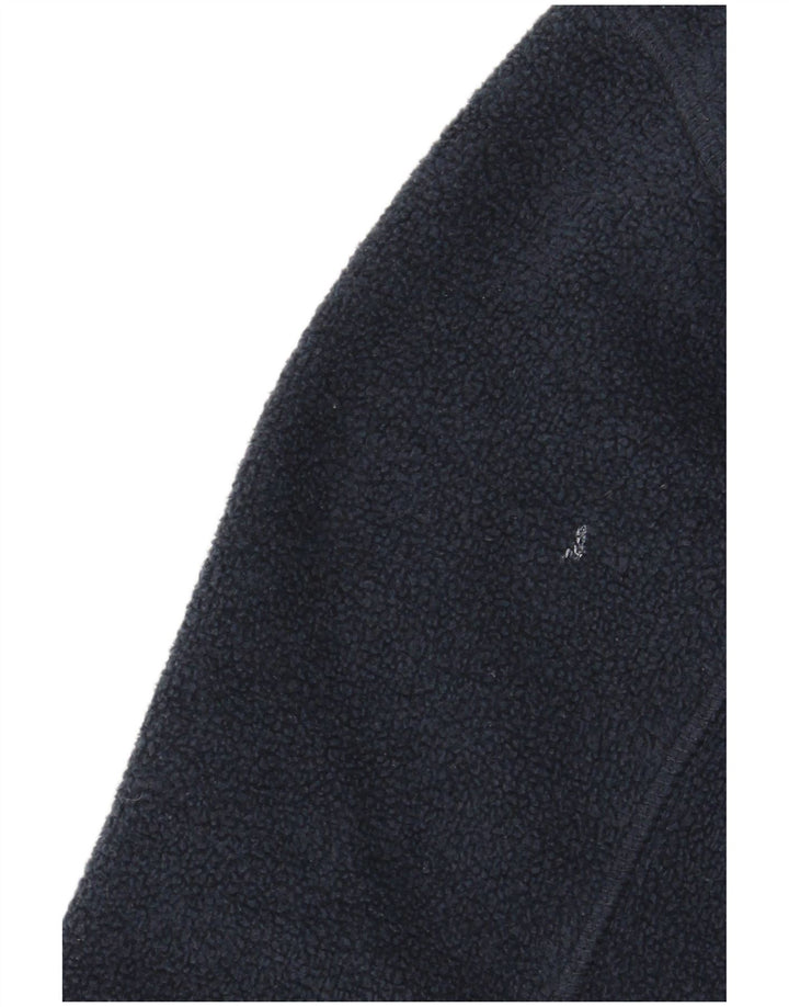 Maglione in pile da ragazzo con zip e collo Fat Face 10-11 anni in poliestere blu navy