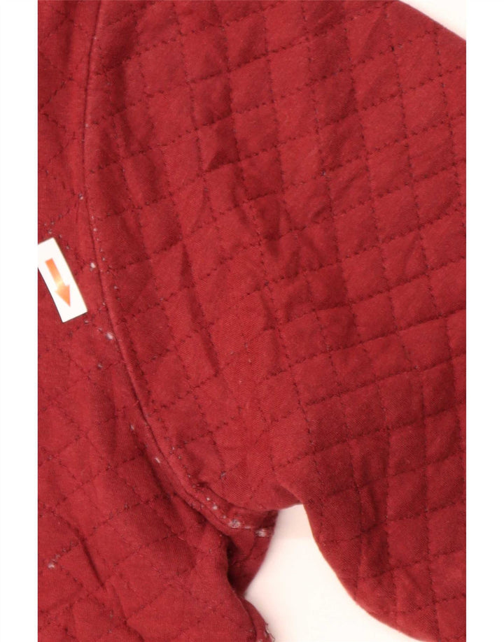 Felpa da uomo Bench, maglione grande, colore rosso, in cotone color block
