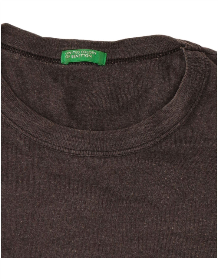 T-shirt grafica da donna Benetton Top UK 16 grande grigia