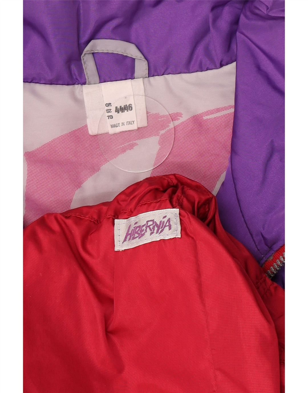 Giacca da sci oversize da donna vintage IT 44/46 Colorblock rosso medio