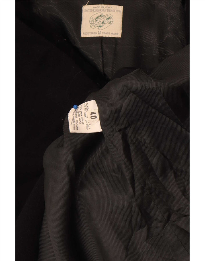 Cappotto Oversize Donna Benetton IT 40 Small Nero Lana
