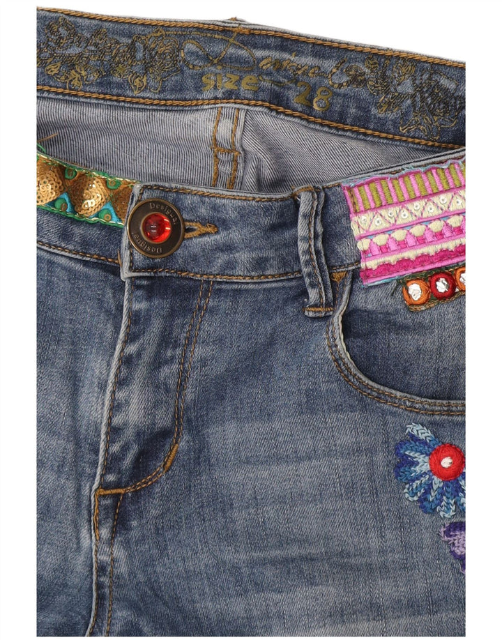 Jeans Bootcut da donna Desigual W32 L32 Blu floreale