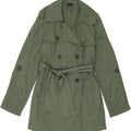 BENETTON Womens Double Breasted Trench Coat IT 46 Large Khaki Cotton Vintage Benetton and Second-Hand Benetton from Messina Hembry 