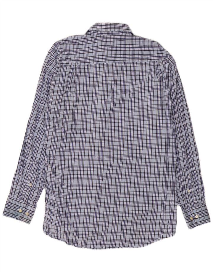 Camicia da uomo Daniel Hechter in cotone a quadri blu medio