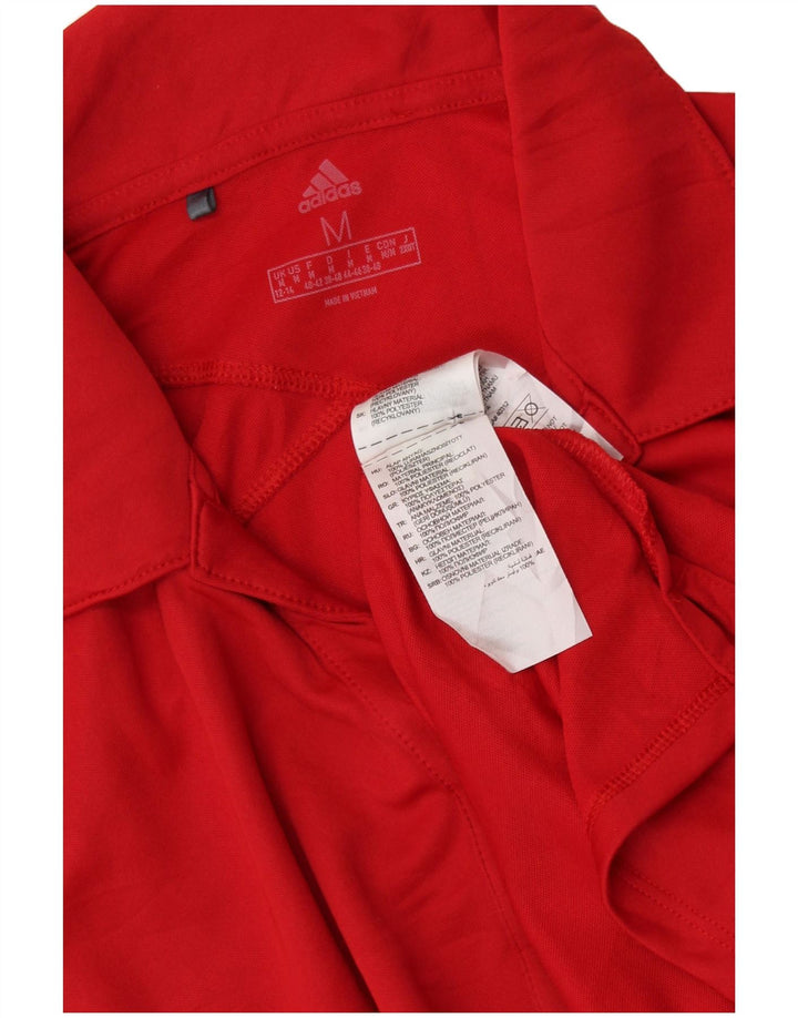 Polo da donna ADIDAS UK 12/14 poliestere rosso medio