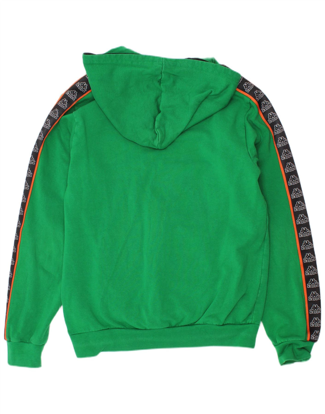 Felpa con cappuccio grafica KAPPA per ragazzi 9-10 anni in cotone color block verde