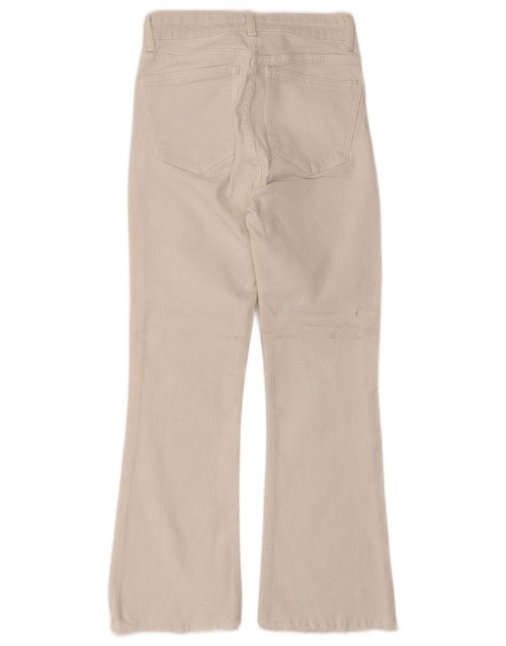 Jeans svasati da donna Zara EU 36 XS W26 L25 cotone bianco