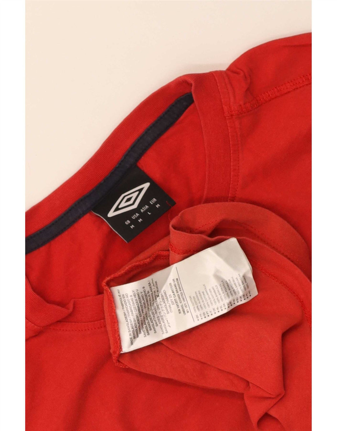 T-shirt grafica da uomo Umbro Top rosso medio in cotone