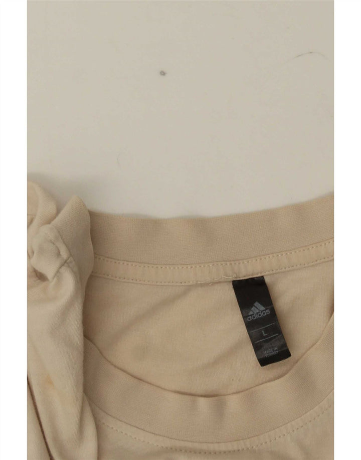 Maglietta grafica da uomo Adidas Top grande beige