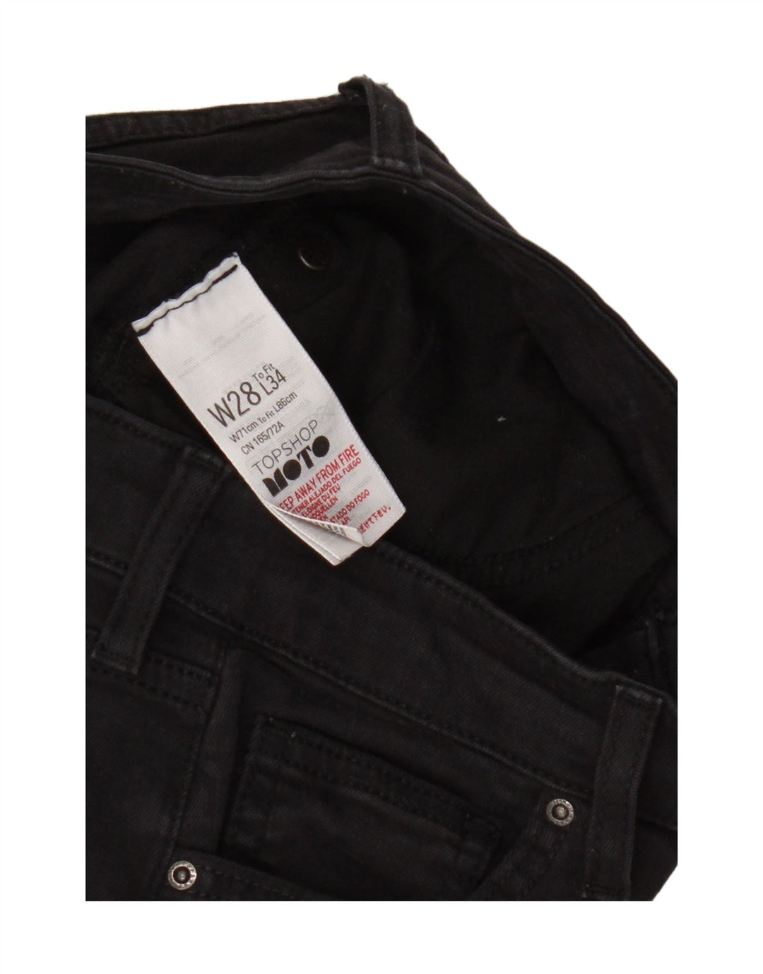 Jeans skinny da donna Topshop W28 L29 poliestere nero