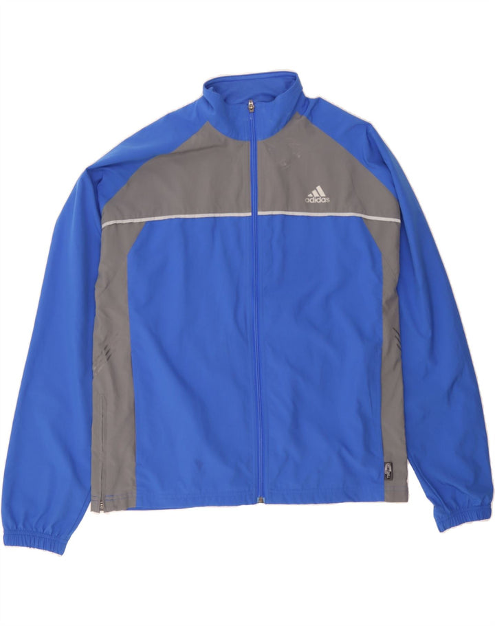 ADIDAS Mens Climashell Tracksuit Top Jacket Medium Blue Colourblock Vintage Adidas and Second-Hand Adidas from Messina Hembry 