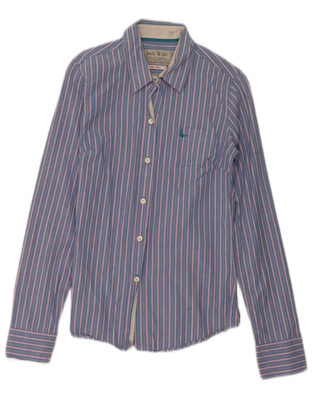 Camicia da donna Jack Wills UK 8 piccolo cotone a righe blu