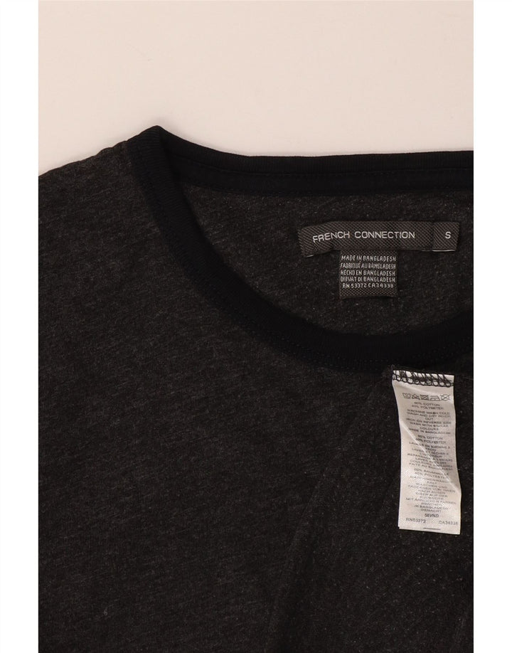 T-shirt da uomo French Connection Top piccola in cotone grigio