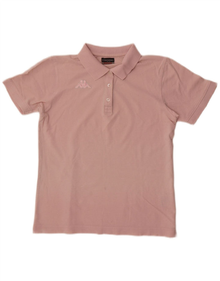 Polo Kappa da donna UK 12 cotone rosa medio