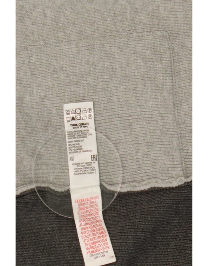 Maglione cardigan lungo da donna Marks & Spencer UK 12 Grigio medio
