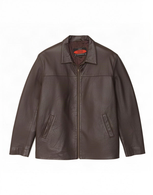 Giacca in pelle da uomo MONTANA UK 40 grande marrone