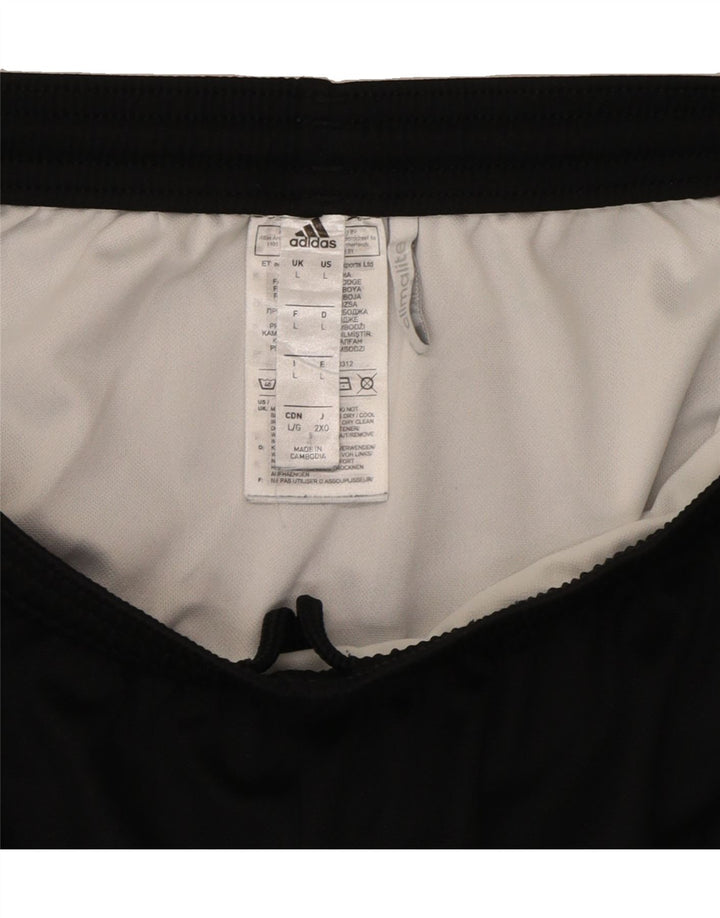 ADIDAS Mens Sport Shorts Large Black Polyester Vintage Adidas and Second-Hand Adidas from Messina Hembry 