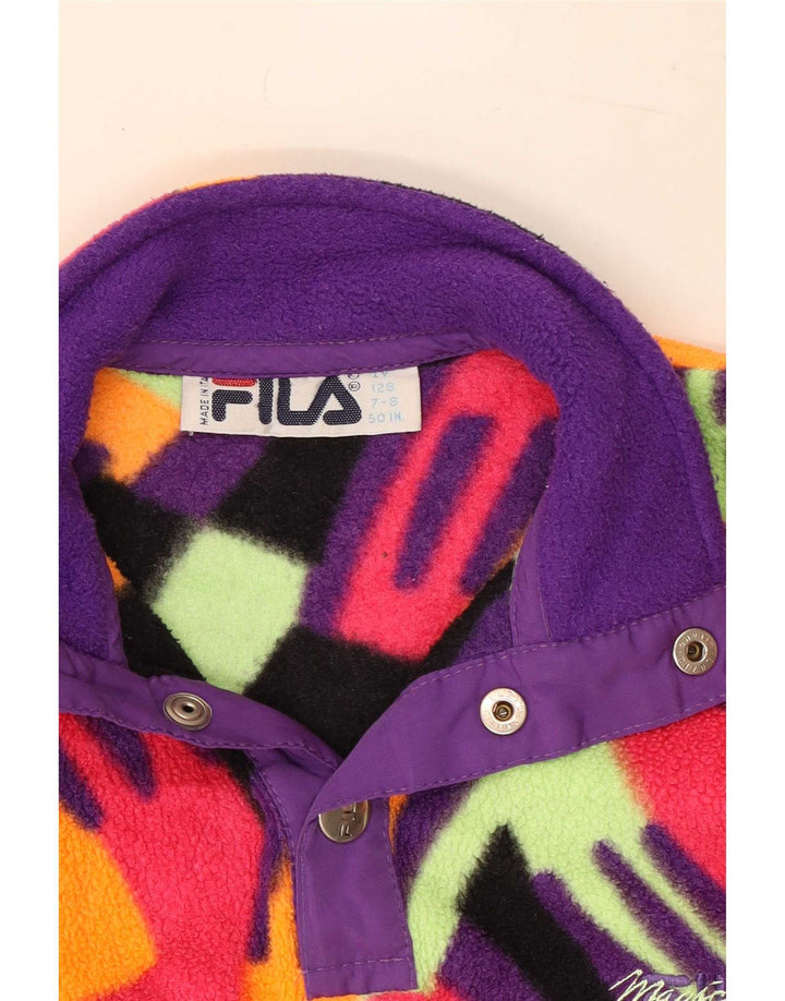 Maglione in pile per ragazze Fila Abstract Pattern 7-8 anni, multicolore