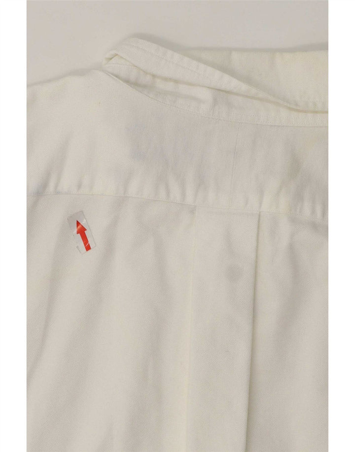 Camicia Ralph Lauren da uomo grande e alta XL in cotone bianco