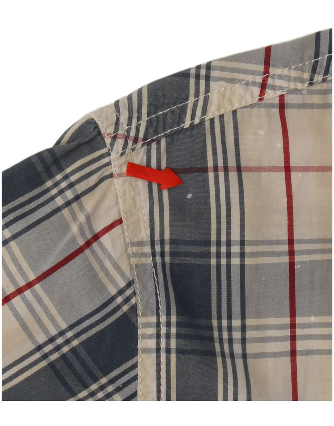Camicia a maniche corte da uomo Weird Fish, cotone a quadri blu grandi